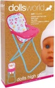 Foldable High Chair, Suitable for Dolls Up To 56Cm Doll Accessories
