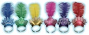 Glittered Crown Tiara w/Plume 8/pk New Year