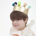 Gold Pom Pom Crown Crowns