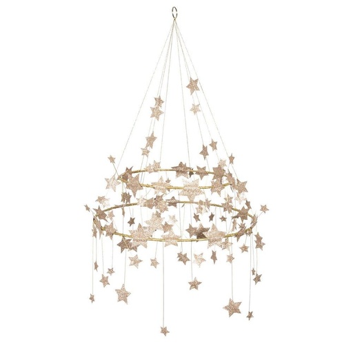 [65199016] Gold Sparkle Star Chandelier