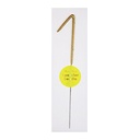 Gold Sparkler Number Candle - 1