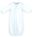 Gown - Bunny 0-3 Months Blue-White Gifts