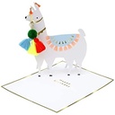 Greeting Card-Stand Up Llama Card