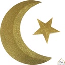 Hanging Decorations - 3D Crescent Moon & Star