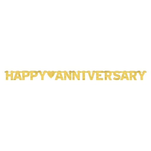 [88276989] Happy Anniversary Gold - Large Foil Letter Banner