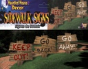 Haunted House Sidewlk Sign Set Halloween