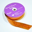 Holographic Ribbon Orange 1 1/4