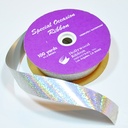 Holographic Ribbon Silver 3/4