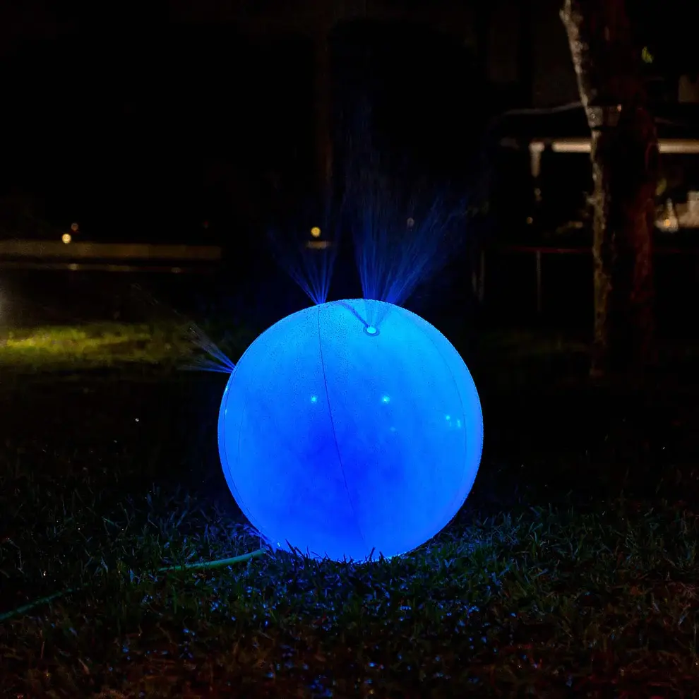 [98328009] Illuminated Color Changing Beach Ball Sprinkler