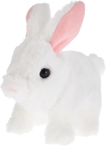 [104042567] Jumping Hopper 6.5 Inch-White Bunny Plush