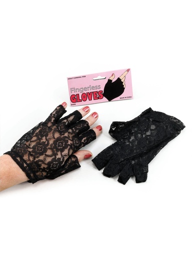 [98321199] Lacegloves Fingerless.Black(9In/23Cm)