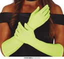 Lime Green Gloves 42 Cms 80's Eighties