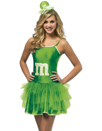 [99360011] M&M Party Dress  Green Girls Teen