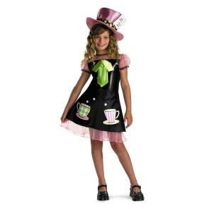 [81873210] Mad Hatter Girls Costume  M/Child (7-8)