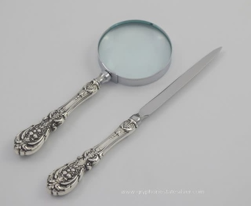 [32524983] Magnifier & Letter Opener Set - Antiqued Sliver Home Accessories