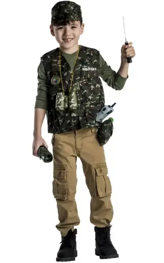 [D56-CS66] Military Officer Boys Costume OS 3-7Y