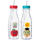 NEW! Graduation Fun Plastic Bottle w/ Straw Graduation