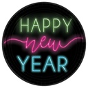 New Year's Glow Round Plates, 10 1/2"