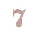 Numeral Metal Candle 7 9.5 Cm