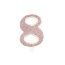 Numeral Metal Candle 8 9.5Cm