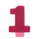 Numeral No 1 Glitter Candle