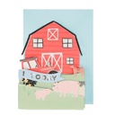 On The Farm 3d Scene Card Barn & Western