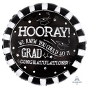 P33 HOORAY GRAD FOIL BALLOON 28INCHCH