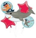 P75 Ahoy Birthday Balloon Bouquet 5Pcs