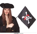 Pirate Flag With Pole 42X30 Cms.