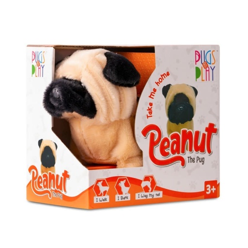 [109959409] Pugs At Play Walking Pug 6.5 Inch