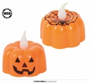 Pumpkin Candle Led 4 Cms Halloween