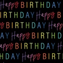 Rainbow Happy Birthday Printed Jumbo Gift Wrap