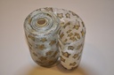 Ribbon Wired Sheer w Printed Glittered Stars 6 Inch X 15 Yd -   Silver-Brown