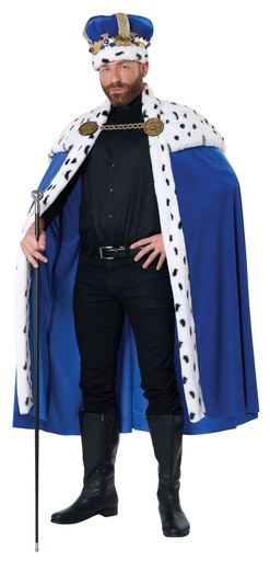 [C1-6223-062OS] Royal Cape & Crown Set / Adult-ONE SIZE