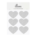 Sticker Seals Hearts - Silver Stickers & Tattoos