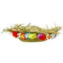 Straw  w/Floral Trim Essentials  Hats