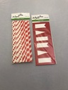 s - Dots And Stripes Red Food Picks & Straws