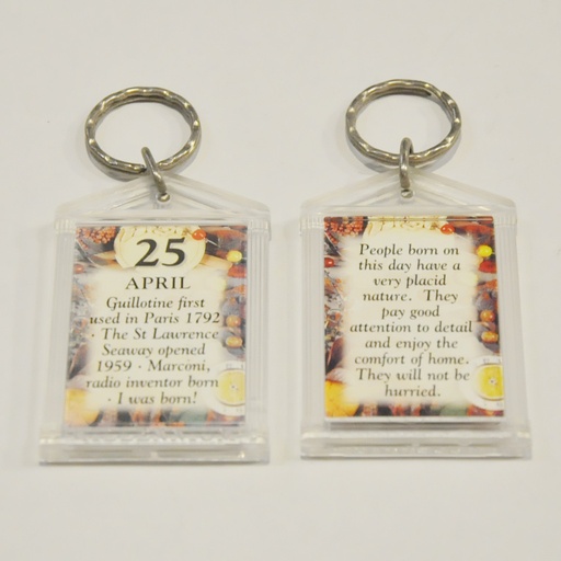 [48624204] The Day You Were Born Keyring & Clips