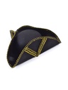 Tricorn Hat-Gold Trim & Pattern