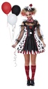 Twisted Clown Women's Costume Scary & Villains