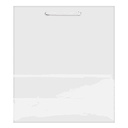 White Solid Glossy Extra Large Bag