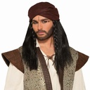 Wig-Black W/Scarf