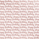 Wrap Roll (30X120) Inches-Happy Birthday Pink Glitter