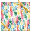 Wrap Roll (30X120) Inches-Rainbow Abstract Watercolor Stone Paper