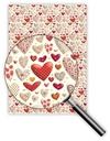 Wrapping Paper Sheet - Calico Hearts Valentine