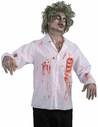 [72031089] ZOMBIE SHIRT W/CHEST WOUND Halloween
