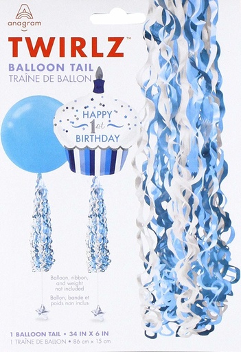 [34811270] balloon tissue tail blue