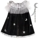 Velvet Witch Cape & Wand OS Girls