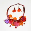 Earrings And Necklace-Rose Petals