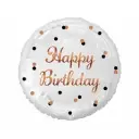 18 inch balloon HB, white, rose-gold printing
